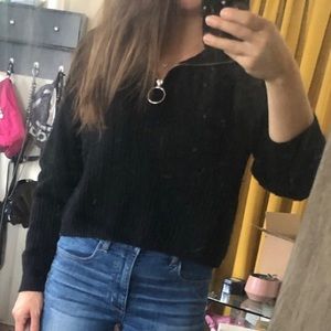 Black knit sweater